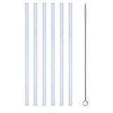 Clear glass drinking straw by PROFINO, showcasing a sleek, transparent straw ideal for beverages.