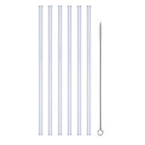 Clear glass drinking straw by PROFINO, showcasing a sleek, transparent straw ideal for beverages.