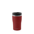 PROFINO BARISTA thermobecher in burgundy, stainless steel with a secure lid, ideal for hot drinks on the go.