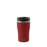 PROFINO BARISTA thermobecher in burgundy, stainless steel with a secure lid, ideal for hot drinks on the go.