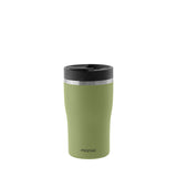 PROFINO BARISTA thermobecher in salbei green with stainless steel lid, insulated coffee mug for hot beverages.