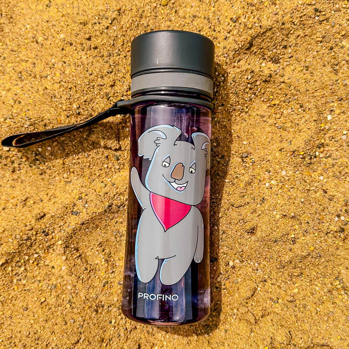 PROFINO INFUZE 350 ml reusable water bottle with clear body and screw-on cap, ideal for staying hydrated on the go.