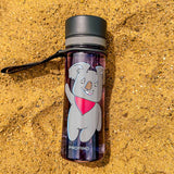 PROFINO INFUZE 350 ml reusable water bottle with clear body and screw-on cap, ideal for staying hydrated on the go.