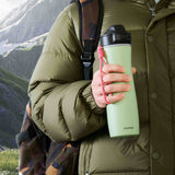 PROFINO ACTIVE 600 ml insulated bottle showing a sleek stainless steel design with a screw cap for hot and cold beverages.