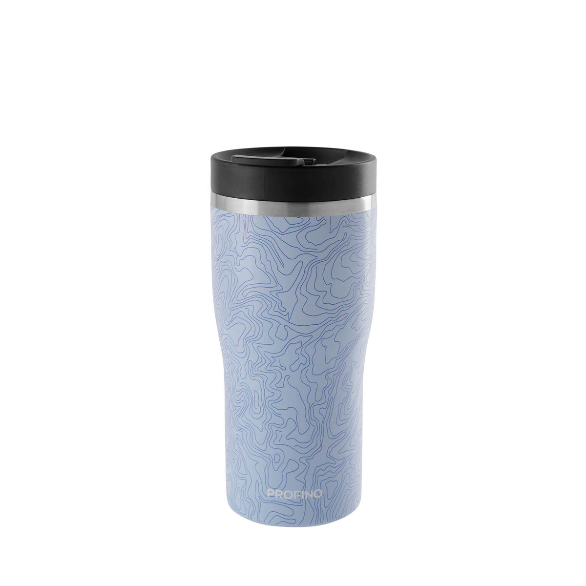 PROFINO Barista thermobecher in light blue, 350 ml, with a sleek design and spill-proof lid for hot drinks.