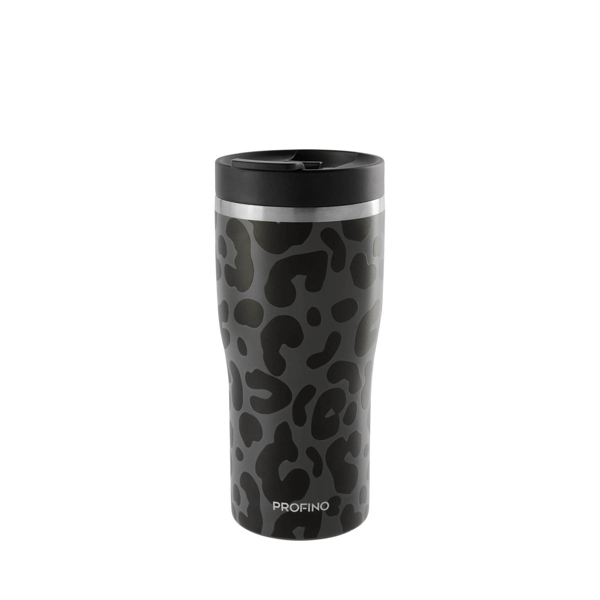 PROFINO BARISTA thermobecher in gray, 350 ml, with a sleek design and spill-proof lid for hot beverages.