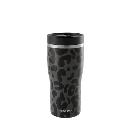 PROFINO BARISTA thermobecher in gray, 350 ml, with a sleek design and spill-proof lid for hot beverages.