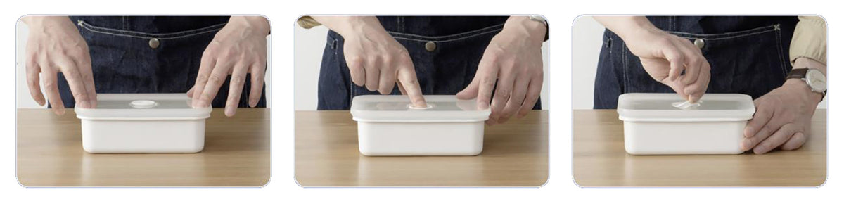 HONEYWARE white enamelled vacuum storage jar with 740 ML capacity, featuring a sealed lid and durable design.