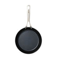 Kyocera ceramic frying pan in black with a smooth non-stick surface and ergonomic handle, ideal for versatile cooking.
