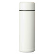 KYOCERA slim white insulated bottle with secure lid, designed for keeping beverages hot or cold.