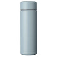 Blue KYOCERA slim mug insulated bottle with a sleek design, perfect for keeping beverages hot or cold on the go.