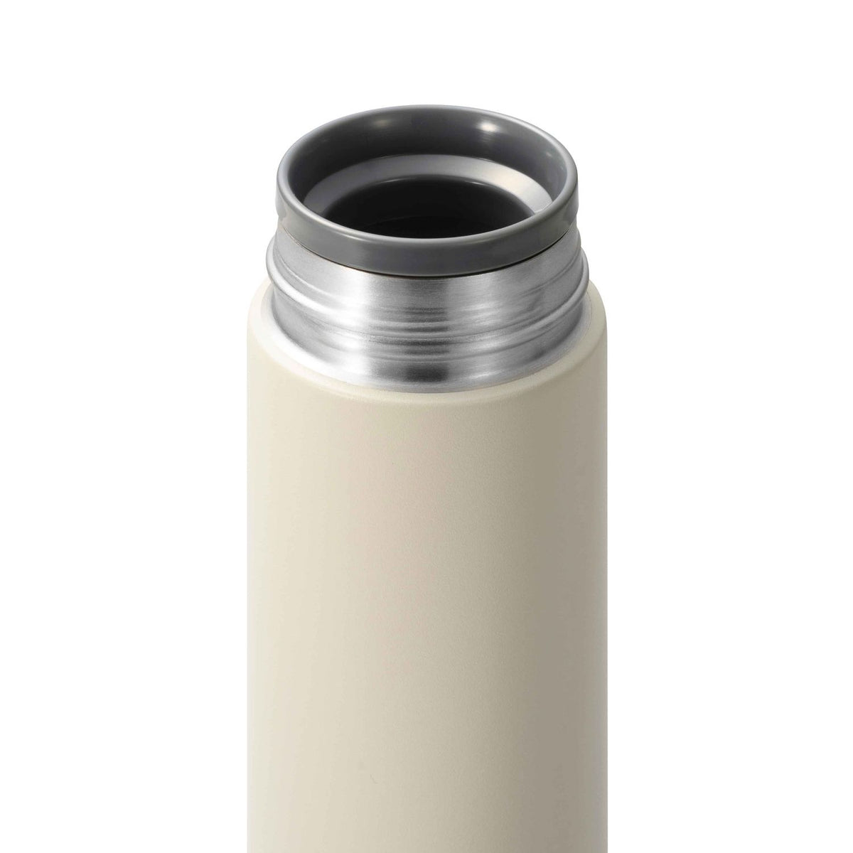 KYOCERA Slim Mug insulated bottle in beige, 300ml, showcasing the sleek design and durable construction of the beverage container.