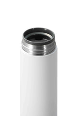 KYOCERA Slim Mug insulated bottle in white with a sleek design, double-walled construction for hot or cold beverages.