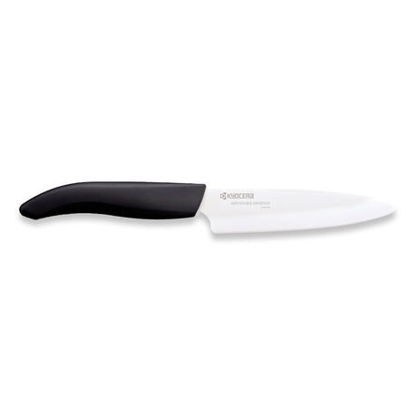 KYOCERA black ceramic knife with sleek handle, designed for precise slicing and professional kitchen use.