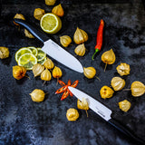 KYOCERA ceramic knife in black, GEN series, with a sleek handle and sharp blade for precise kitchen cutting.