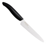 KYOCERA ceramic knife in black with sleek handle, ideal for precision cutting and kitchen prep.