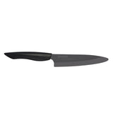 KYOCERA black ceramic kitchen knife with a sleek handle, ideal for precision cutting and slicing in the kitchen.