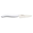 KYOCERA ceramic peeling knife with white handle and blade, ideal for precise kitchen peeling tasks