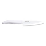 KYOCERA ceramic peeling knife with white handle, ideal for precise kitchen prep and fruit peeling.