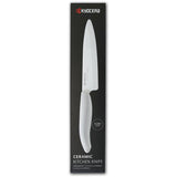 KYOCERA ceramic peeling knife with white handle and blade, ideal for precise kitchen peeling tasks.