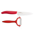 KYOCERA ceramic knife starter set with two high-quality, sharp ceramic knives for precise cutting in the kitchen.