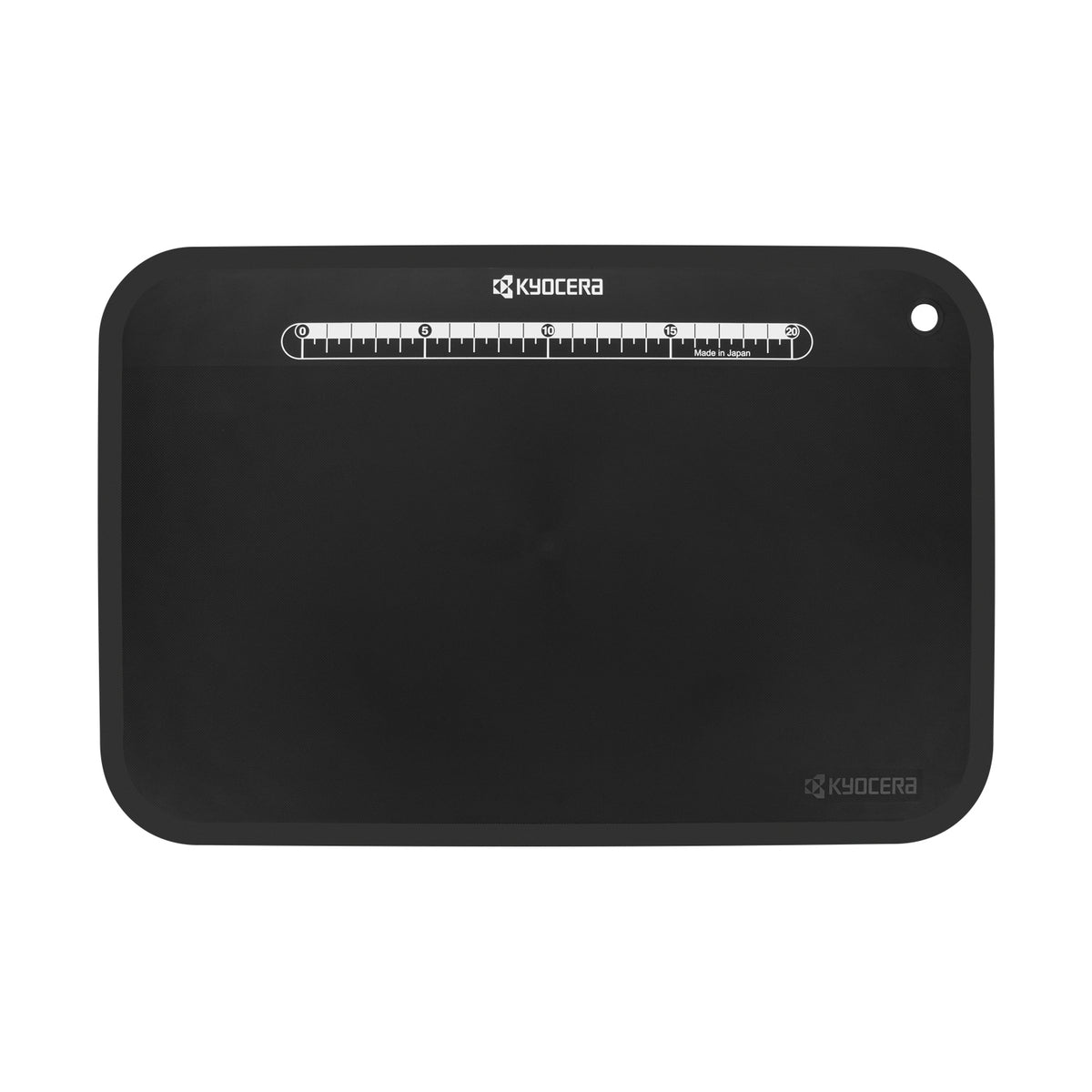 KYOCERA flexible black cutting mat, 37 x 25 cm, designed for precise slicing and crafting tasks.