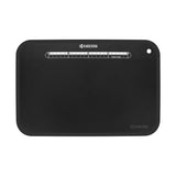 KYOCERA flexible black cutting mat, 37 x 25 cm, designed for precise slicing and crafting tasks.