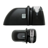 KYOCERA black plastic diamond knife sharpener showing a compact rectangular design with sharpening slots