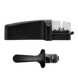 KYOCERA manual knife sharpener with dual sharpening slots and ergonomic handle for easy use.