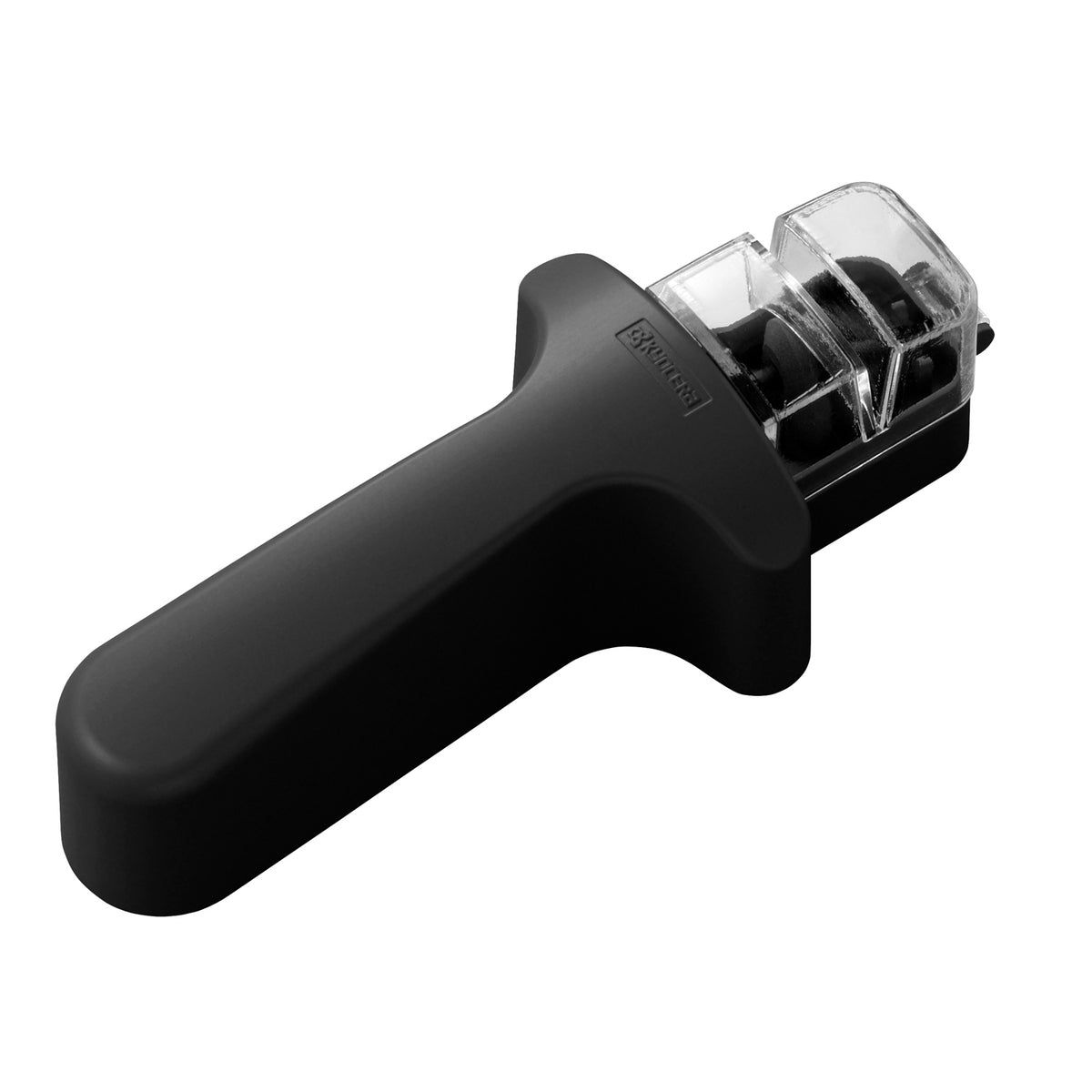 KYOCERA manual knife sharpener with ergonomic handle and sharpening slots for precise blade maintenance.