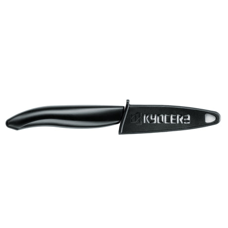 KYOCERA black knife protector for blades up to 11 cm, designed to safely cover and store kitchen knives.
