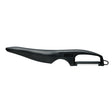 KYOCERA double-edged peeler with sharp blades for efficient vegetable and fruit peeling, shown in close-up.