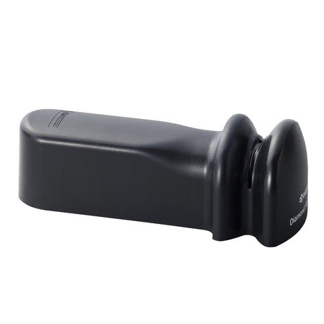 KYOCERA ceramic and steel knife sharpener with ergonomic handle for easy, precise sharpening of kitchen knives.