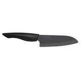 KYOCERA SHIN black ceramic knife with sleek handle, ideal for precise slicing and cutting in the kitchen.