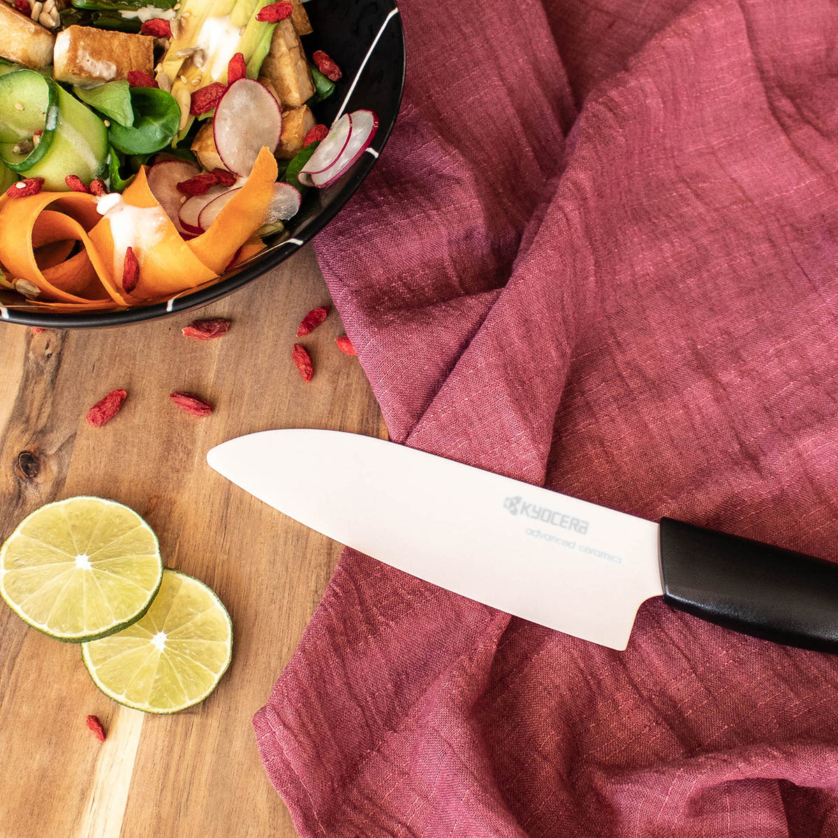 KYOCERA GEN NATURE black ceramic knife with sleek handle and sharp blade for precise cutting and kitchen use