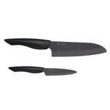 KYOCERA SHIN black ceramic knife with a sleek handle, designed for precise cutting and durability in the kitchen.