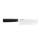 KYOCERA ceramic kitchen knife with black and white handle, sharp blade ideal for precise slicing and cutting tasks.