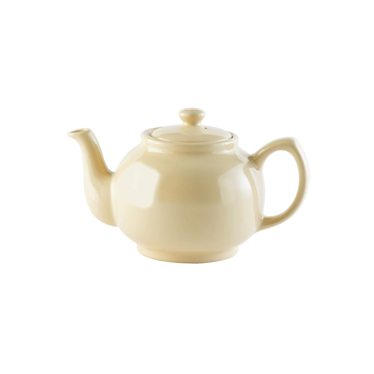 Cream-colored P & K Teekanne from Price & Kensington, with a classic teapot design and detailed patterns visible.