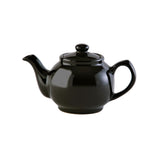 Black P & K Kensington teapot with a classic design, featuring a smooth black finish and a traditional spout and handle.