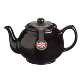 Black P & K Kensington teapot with a classic design, made by Price & Kensington, perfect for brewing tea.