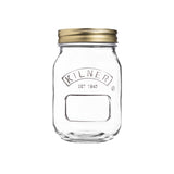KILNER clear screw-top canning jar for preserving food, with a glass body and metal screw lid