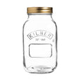 KILNER 1L clear screw-top jar for canning and preserving, made of glass with a secure screw lid for food storage.