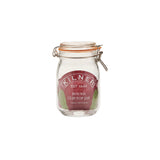 Clear KILNER Clip Round canning jar with metal clip lid, ideal for preserving fruits and jams.