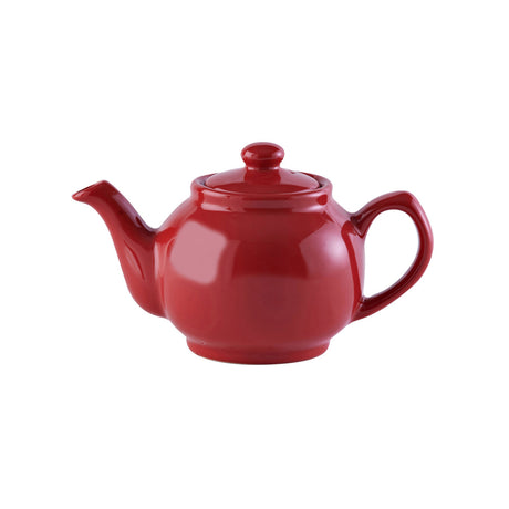 Red Kensington teapot by Price & Kensington, ceramic teekanne with a glossy finish and classic design.
