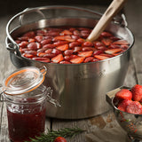 KILNER stainless steel 8L Einkochtopf with lid, ideal for boiling and preserving food, shown with polished surface and handles.
