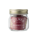 KILNER clear screw-top canning jar, glass storage container for preserving food, with metal screw lid and transparent body.