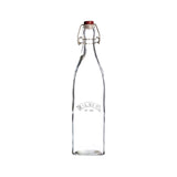 Clear KILNER Clip Square canning jar for preserving, with a square shape and secure clip lid, ideal for storing homemade preserves.
