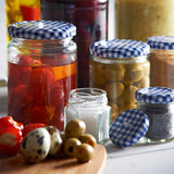 Clear 228 ml KILNER Einkochglas jar with lid for preserving and canning in natural, detailed view.