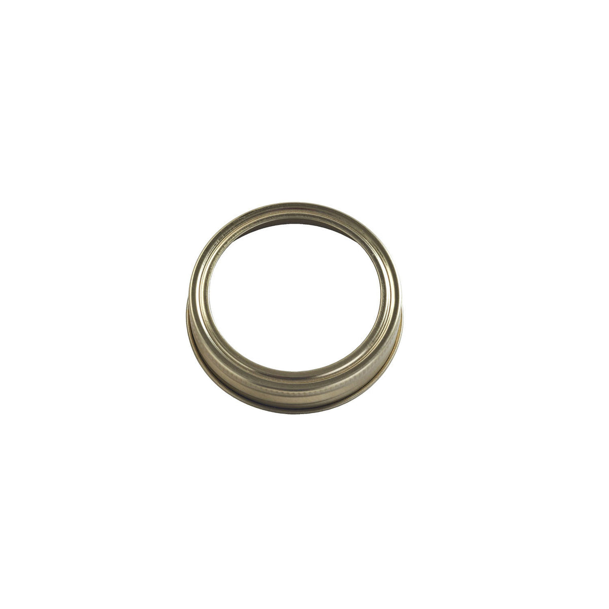 Set of six KILNER metal canning jar lids with metal closures for preserving and sealing jars.