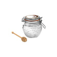 Clear 400 ml KILNER honey pot with a lid, designed for storing and serving honey in a traditional glass jar style.